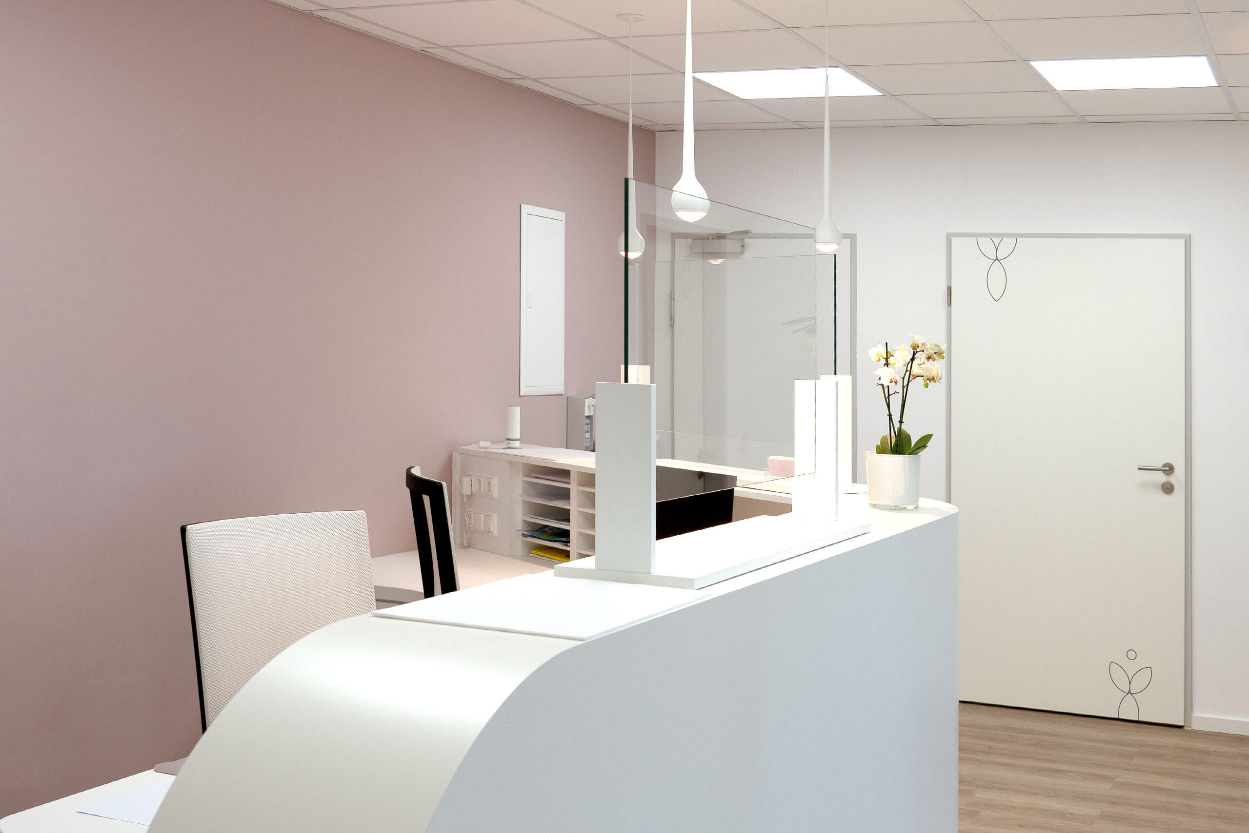 Empfang der Frauenarztpraxis in Essen Rüttenscheid